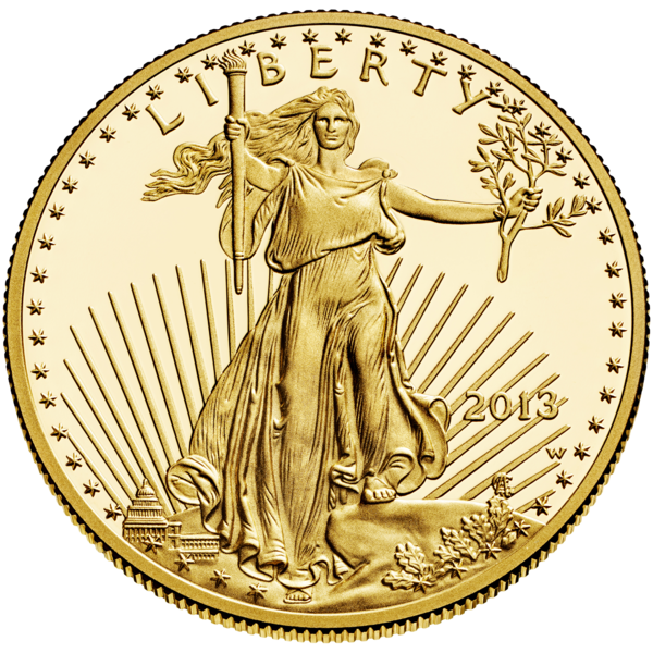 2013 Walking Liberty gold coin