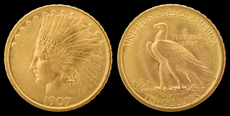 1907 Indian Head gold coin